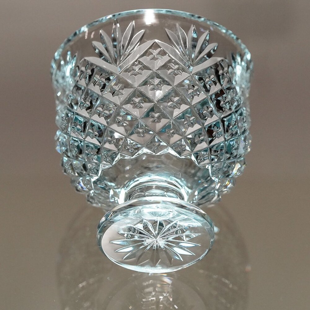 Vintage Waterford Crystal Pedestal Bowl – Diamond & Fan Cut Elegance - Picture 3 of 9
